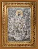 Zasłona obrazu Matki Bożej Jasnogórskiej w kościele pw. Piotra i Pawła w Łapach